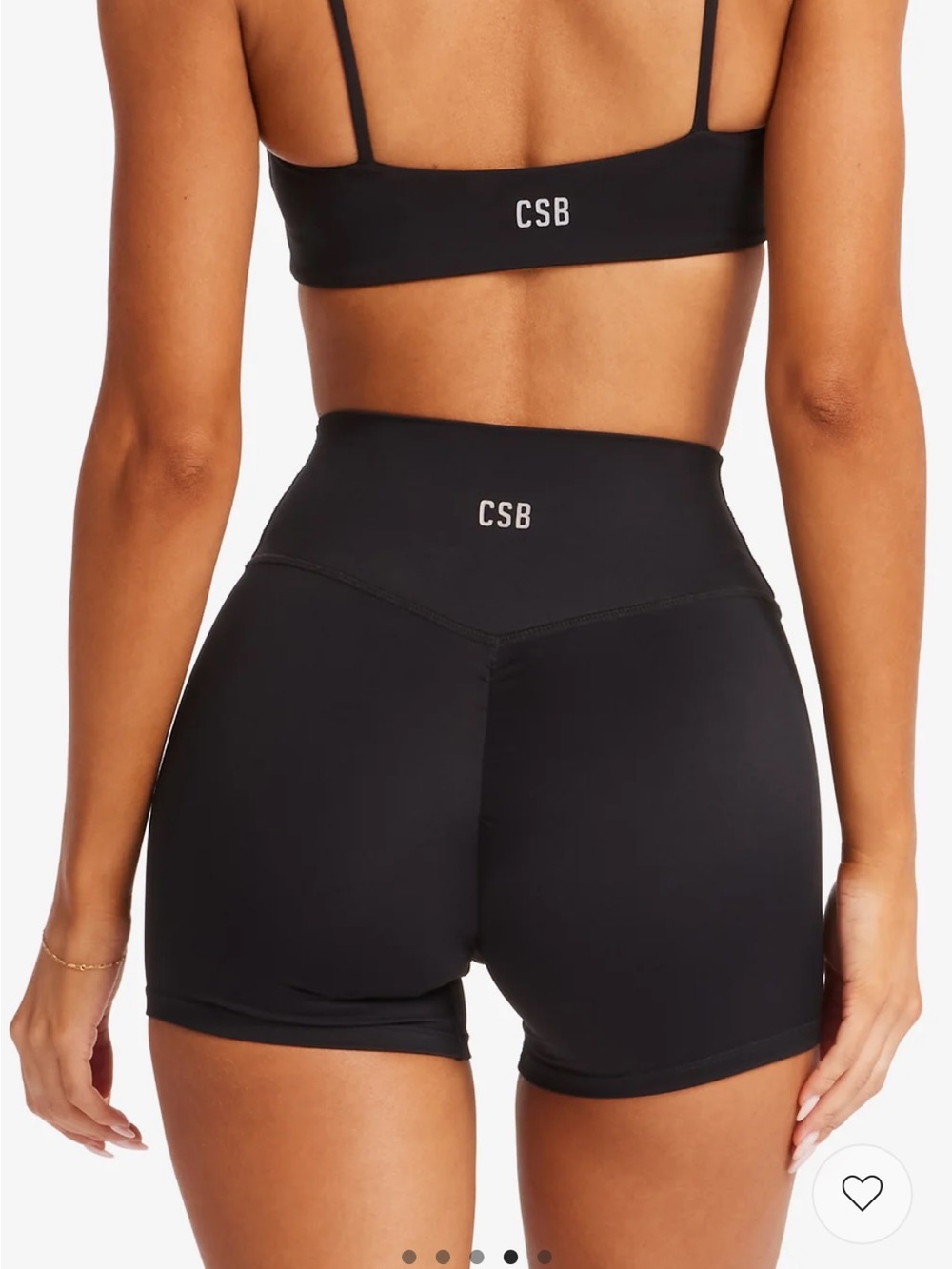 NWOT CSB Freedom Scrunch Shorts 4” Isabelle Mathers Collection in Black